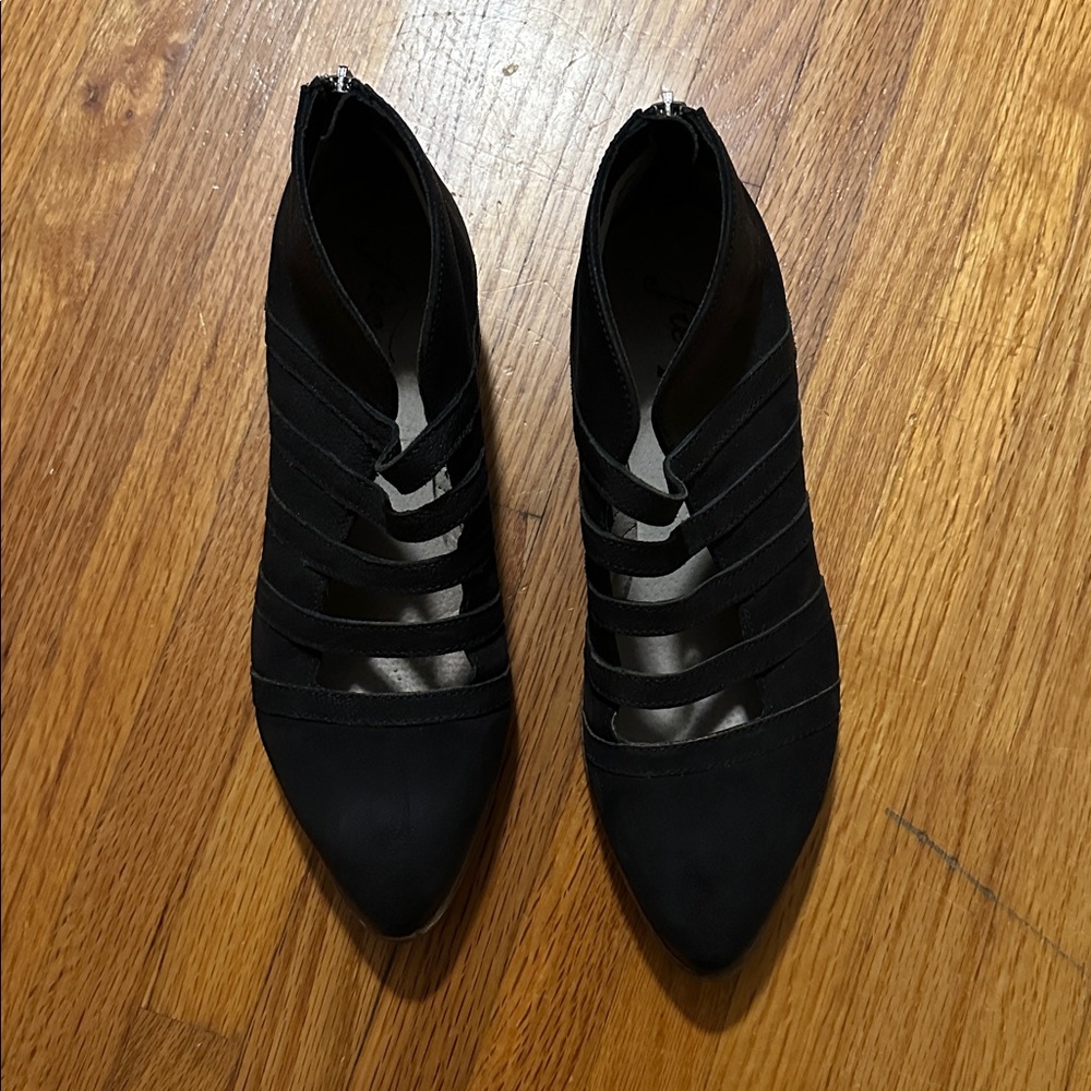Black Suede Pointed Toe Free People Flats